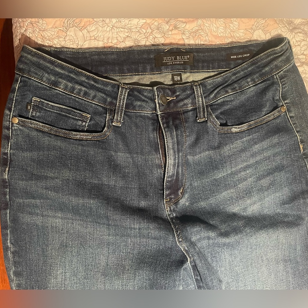 Judy blue crop wide leg jeans